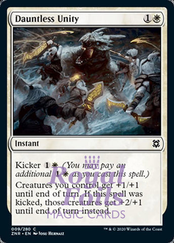 Dauntless Unity 4x FOIL ZNR MTG Zendikar Rising Common MINT white