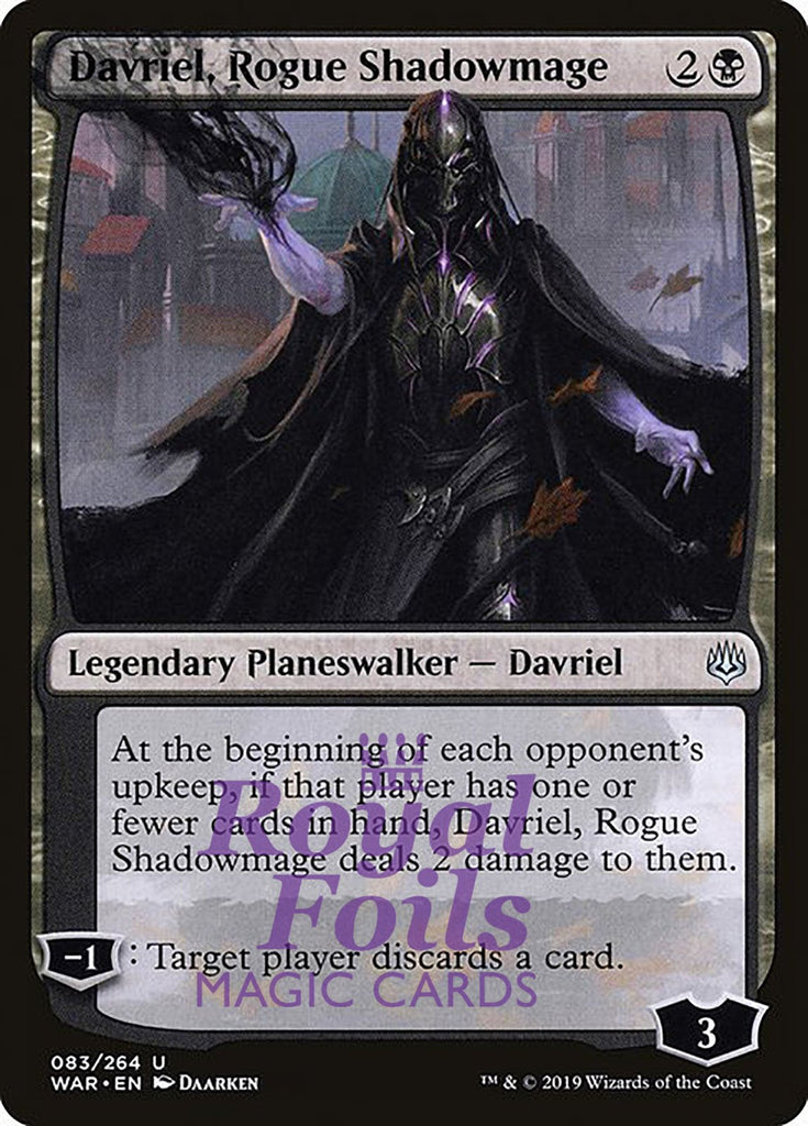 **1x FOIL Davriel, Rogue Shadowmage** WAR MTG War of the Spark Uncommon MINT black