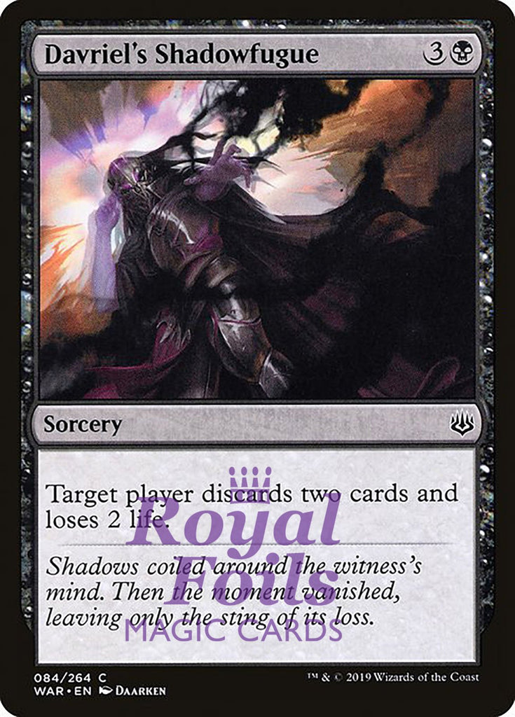 Davriel's Shadowfugue 3x FOIL WAR MTG War of the Spark Common MINT black