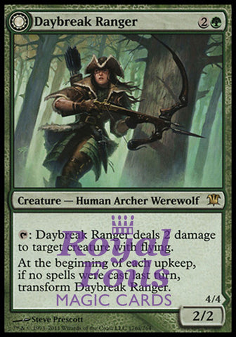 **1x FOIL Daybreak Ranger // Nightfall Predator** ISD MTG Innistrad Rare MINT green