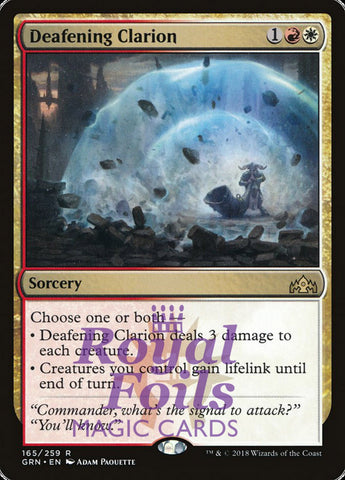 Deafening Clarion 1x FOIL GRN MTG Guilds of Ravnica Rare MINT red white