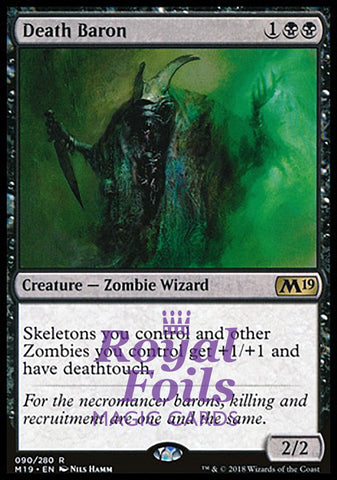 Death Baron 1x FOIL M19 MTG Core Set 2019 Rare MINT black