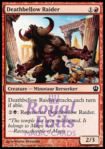 **4x FOIL Deathbellow Raider** THS MTG Theros Common MINT red