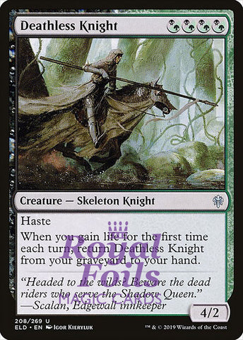 **4x FOIL Deathless Knight** ELD MTG Throne of Eldraine Uncommon MINT black green