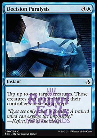 Decision Paralysis 4x FOIL AKH MTG Amonkhet Common MINT blue