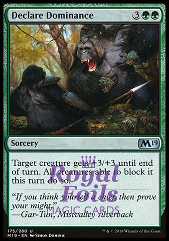 Declare Dominance 2x FOIL M19 MTG Core Set 2019 Uncommon MINT green