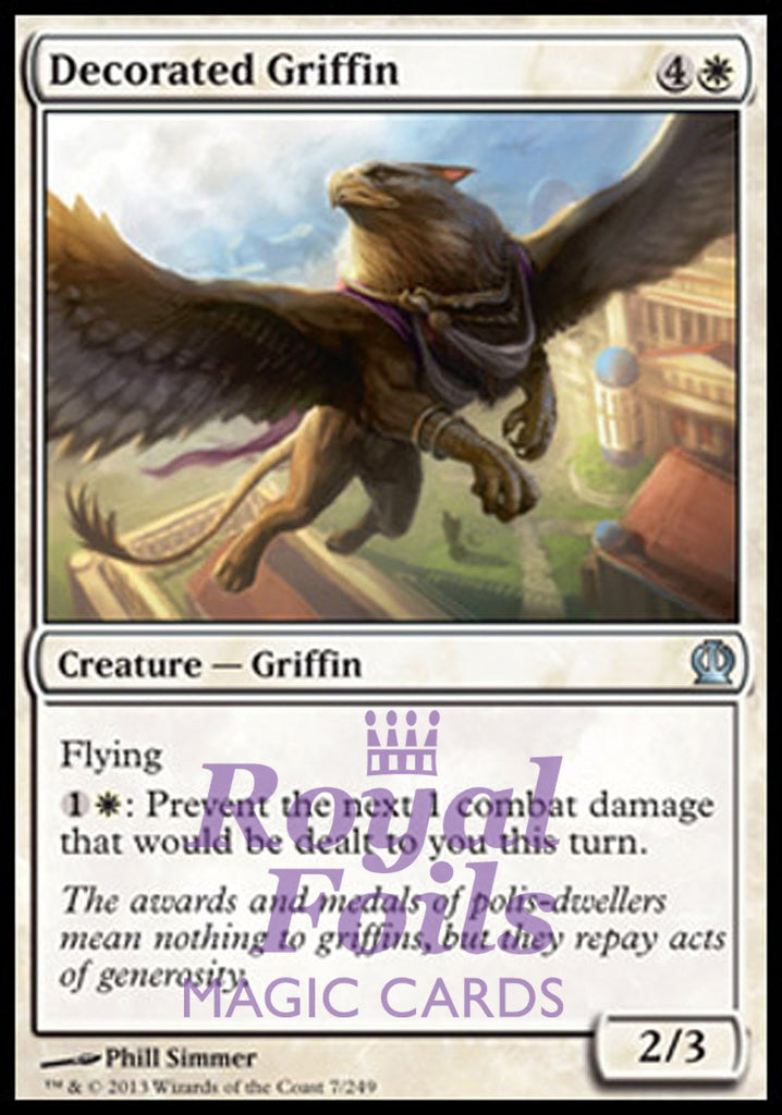 **4x FOIL Decorated Griffin** THS MTG Theros Uncommon MINT white