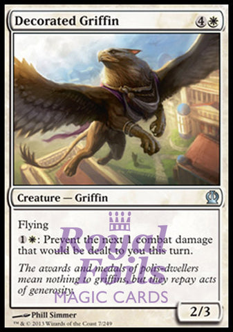 **4x FOIL Decorated Griffin** THS MTG Theros Uncommon MINT white