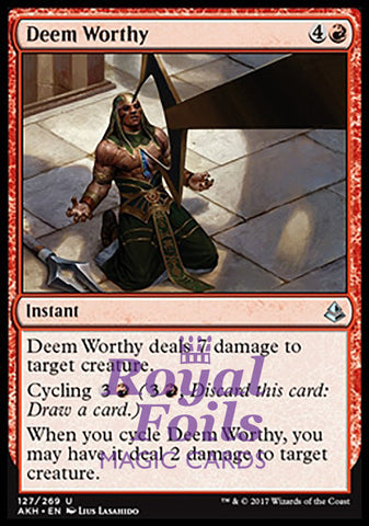 Deem Worthy 2x FOIL AKH MTG Amonkhet Uncommon MINT red