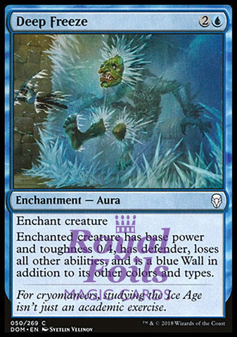 **4x FOIL Deep Freeze** DOM MTG Dominaria Common MINT blue