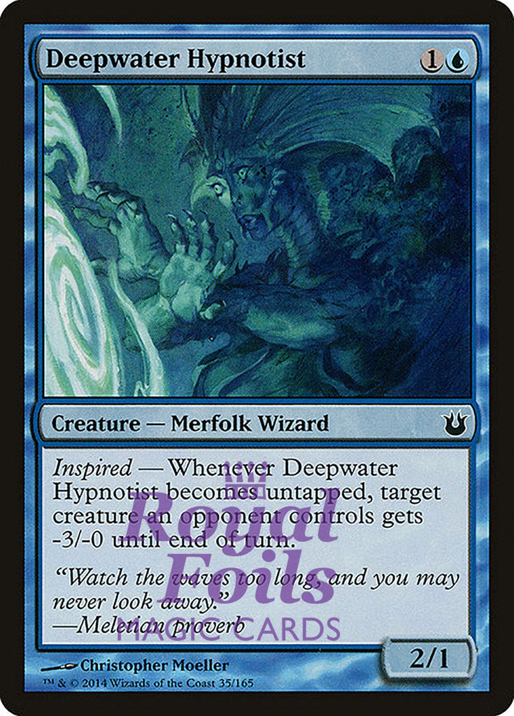 Deepwater Hypnotist 4x FOIL BNG MTG Born of the Gods Common MINT blue