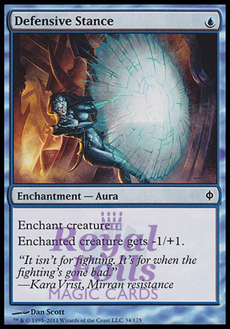 Defensive Stance 4x FOIL NPH MTG New Phyrexia Common MINT blue