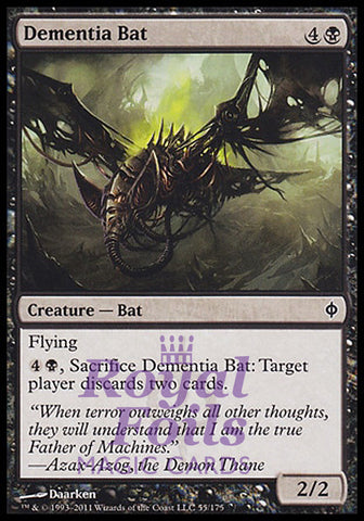 Dementia Bat 4x FOIL NPH MTG New Phyrexia Common MINT black