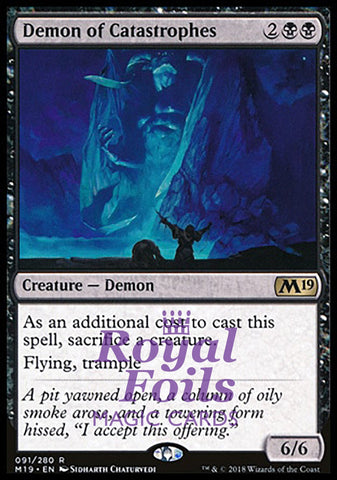 Demon of Catastrophes 1x FOIL M19 MTG Core Set 2019 Rare MINT black