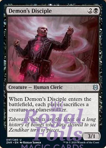 Demon's Disciple 4x FOIL ZNR MTG Zendikar Rising Uncommon MINT black
