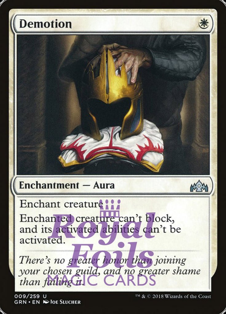 Demotion 2x FOIL GRN MTG Guilds of Ravnica Uncommon MINT white
