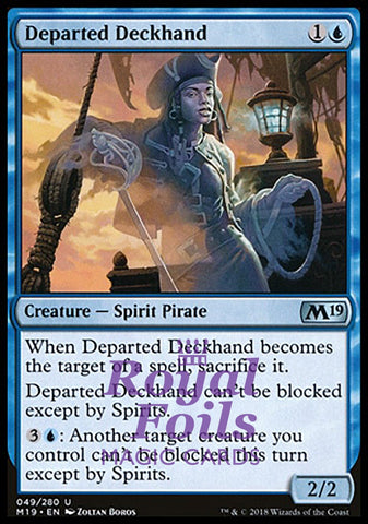 Departed Deckhand 2x FOIL M19 MTG Core Set 2019 Uncommon MINT blue