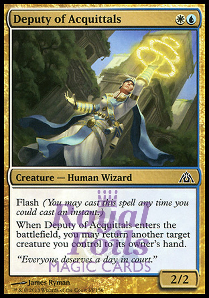 Deputy of Acquittals 4x FOIL DGM MTG Dragon's Maze Common MINT white blue