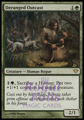 Deranged Outcast 2x FOIL DKA MTG Dark Ascension Rare MINT green