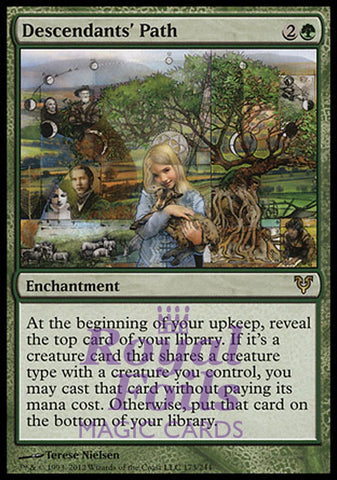 **1x FOIL Descendants' Path** AVR MTG Avacyn Restored Rare MINT green