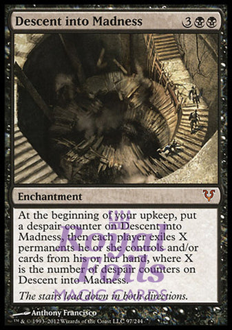 Descent into Madness 1x FOIL AVR MTG Avacyn Restored Mythic MINT black