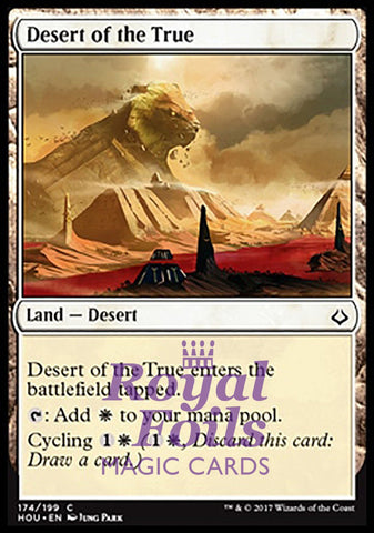 **4x FOIL Desert of the True** HOU MTG Hour of Devastation Common MINT land white