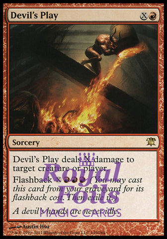 Devil's Play 1x FOIL ISD MTG Innistrad Rare MINT red