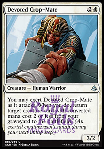 Devoted Crop-Mate 4x FOIL AKH MTG Amonkhet Uncommon MINT white