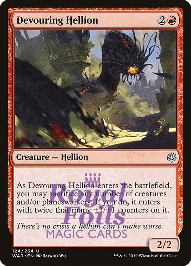 **3x FOIL Devouring Hellion** WAR MTG War of the Spark Uncommon MINT red