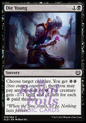 Die Young 4x FOIL KLD MTG Kaladesh Common MINT black