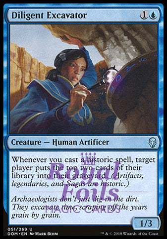 Diligent Excavator 2x FOIL DOM MTG Dominaria Uncommon MINT blue