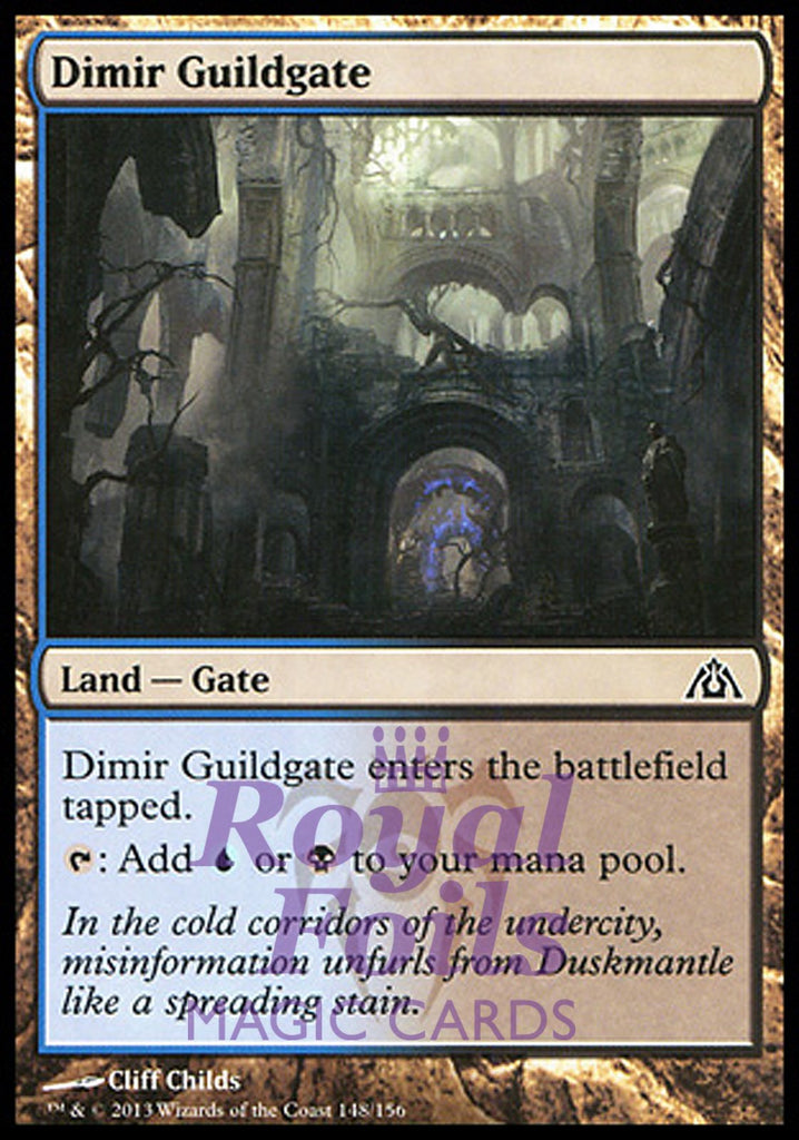 Dimir Guildgate 4x FOIL DGM MTG Dragon's Maze Common MINT blue black land