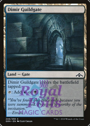 Dimir Guildgate #246 2x FOIL GRN MTG Guilds of Ravnica Common MINT blue black land gate