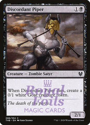 Discordant Piper 4x FOIL THB MTG Theros Beyond Death Common MINT black
