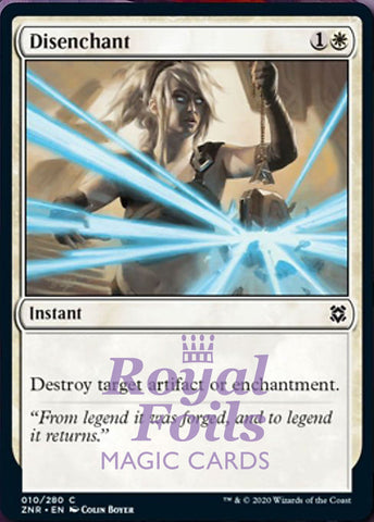 Disenchant 4x FOIL ZNR MTG Zendikar Rising Common MINT white