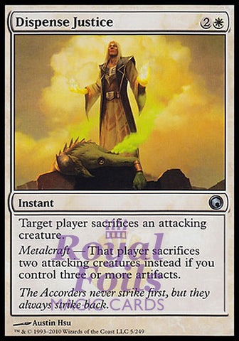 Dispense Justice 2x FOIL SOM MTG Scars of Mirrodin Uncommon MINT white