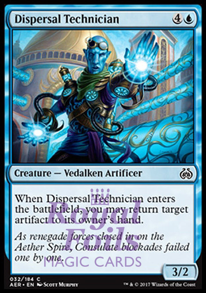 **4x FOIL Dispersal Technician** AER MTG Aether Revolt Common MINT blue