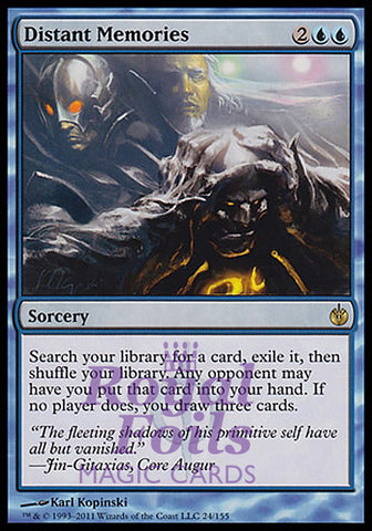 Distant Memories 2x FOIL MBS MTG Mirrodin Besieged Rare MINT blue