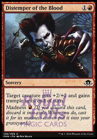 Distemper of the Blood 4x FOIL EMN MTG Eldritch Moon Common MINT red