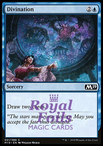 Divination 4x FOIL M19 MTG Core Set 2019 Common MINT blue