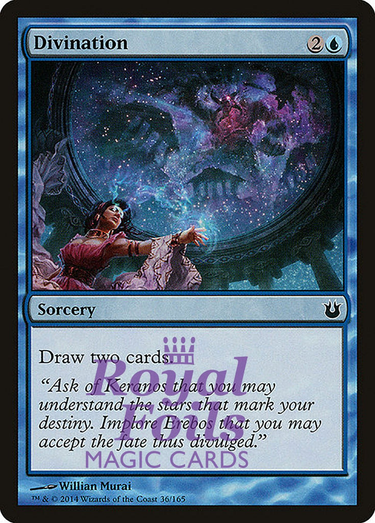 Divination 4x FOIL BNG MTG Born of the Gods Common MINT blue