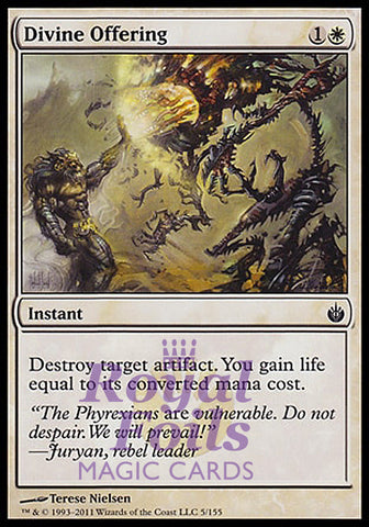 Divine Offering 2x FOIL MBS MTG Mirrodin Besieged Common MINT white