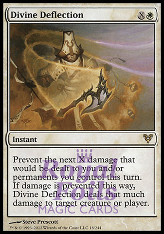 Divine Deflection 1x FOIL AVR MTG Avacyn Restored Rare MINT white