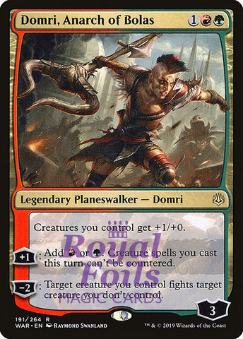 **1x FOIL Domri, Anarch of Bolas** WAR MTG War of the Spark Rare MINT red green