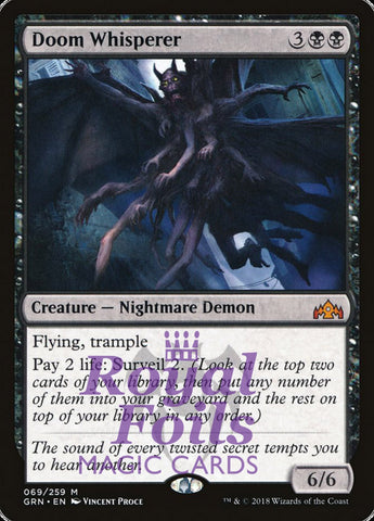 **1x FOIL Doom Whisperer** GRN MTG Guilds of Ravnica Mythic MINT black