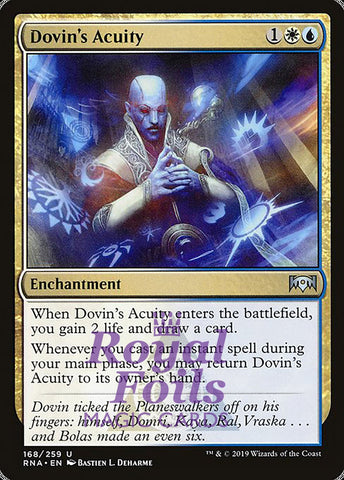 Dovin's Acuity 2x FOIL RNA MTG Ravnica Allegiance Uncommon MINT white blue