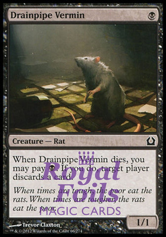 Drainpipe Vermin 4x FOIL RTR MTG Return to Ravnica Common MINT black