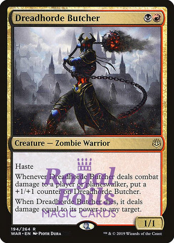 **1x FOIL Dreadhorde Butcher** WAR MTG War of the Spark Rare MINT black red