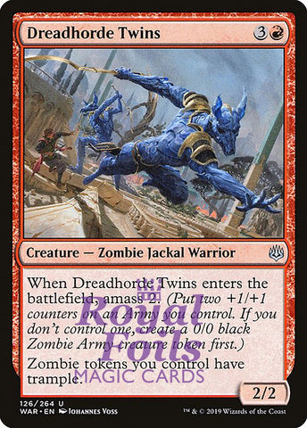 Dreadhorde Twins 1x FOIL WAR MTG War of the Spark Uncommon MINT red