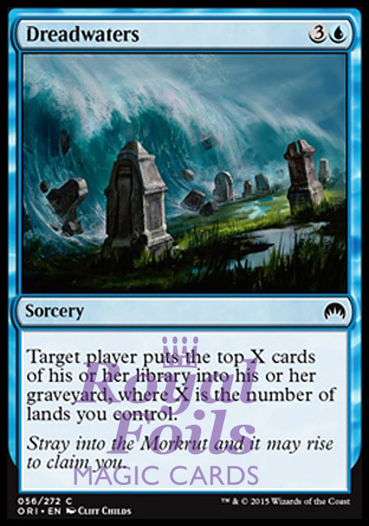 Dreadwaters 4x FOIL ORI MTG Magic Origins Common MINT blue